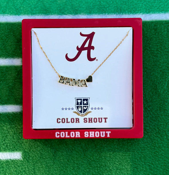 N202 - I Love Alabama:  BAMA Heart Necklace