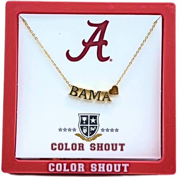 N202 - I Love Alabama:  BAMA Heart Necklace