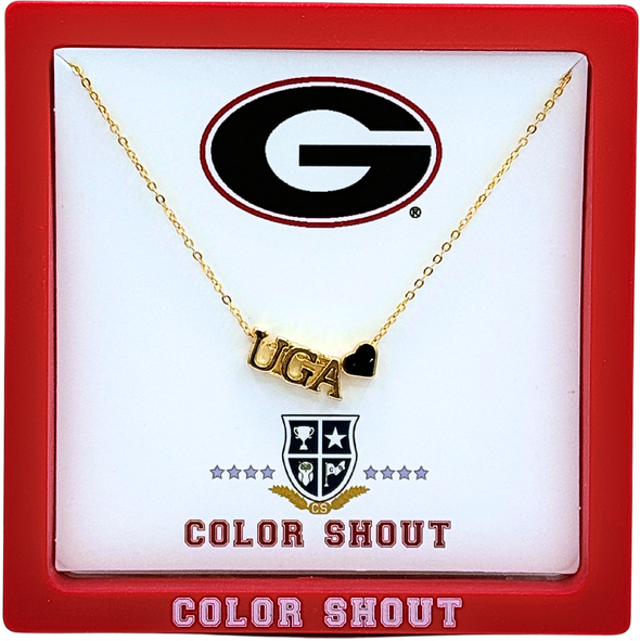 N202 -Georgia 'UGA'  Heart Necklace