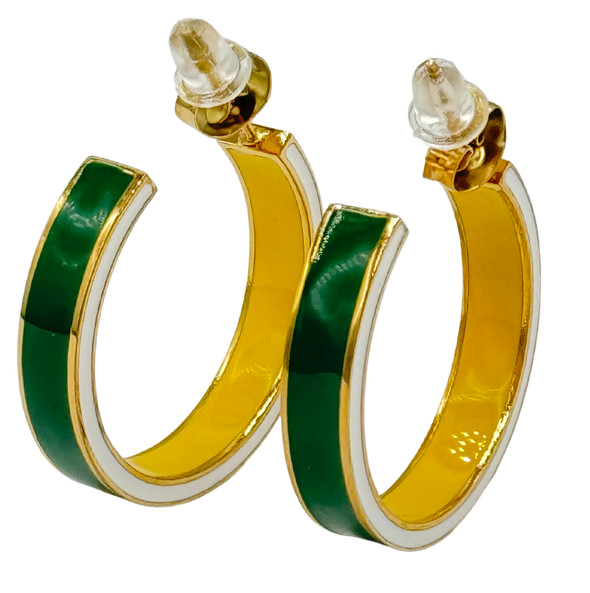 College: 50/50 School Colors Enamel Hoops