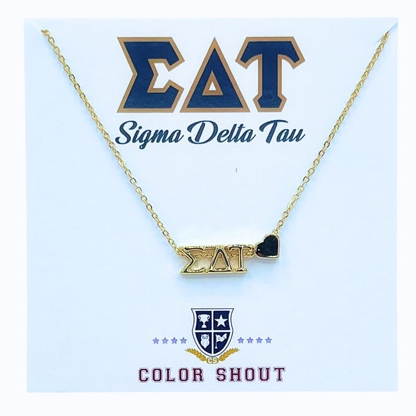 N202 SDT-Sigma Delta Tau Heart Necklace