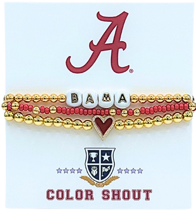 B202 - 'I Love' Alabama Bracelet Stack