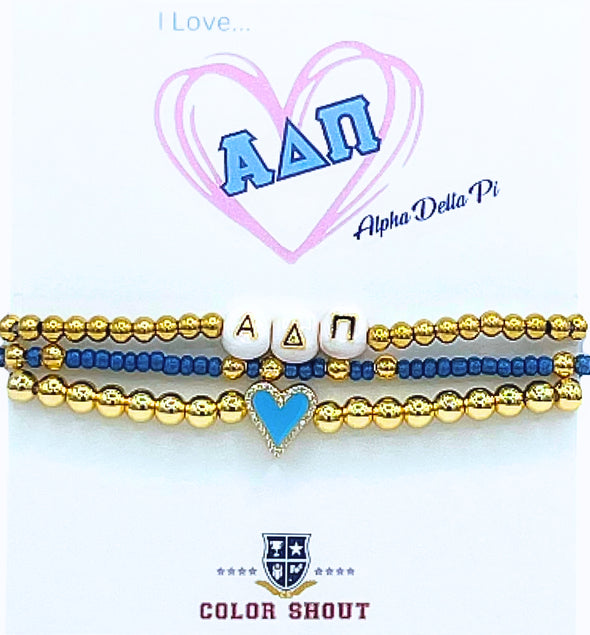 B202- Sorority 'Love' Bracelet Stack