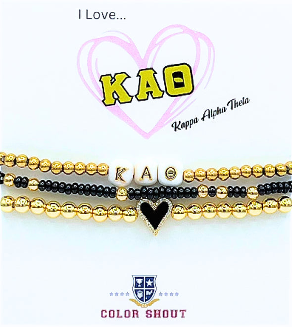 B202- Sorority 'Love' Bracelet Stack