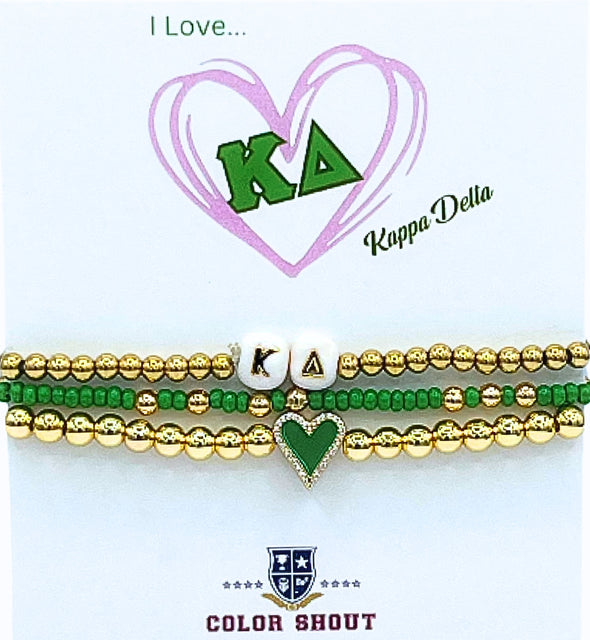 B202- Sorority 'Love' Bracelet Stack