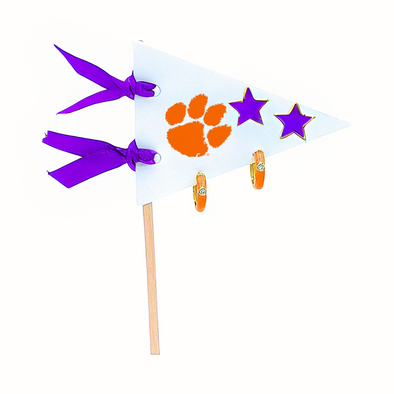 Clemson : Pennant Pair Earring Set