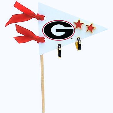 E203-GA Georgia Pennant Pair Earring Set