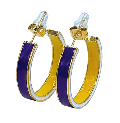 LSU 50/50 Enamel Hoops