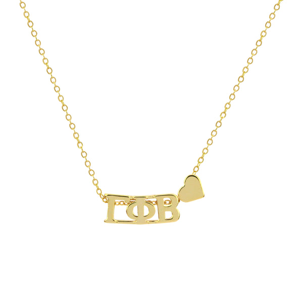 N202 GPB-Gamma Phi Beta Heart Necklace