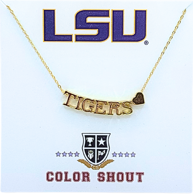 LSU - Tigers Heart Necklace