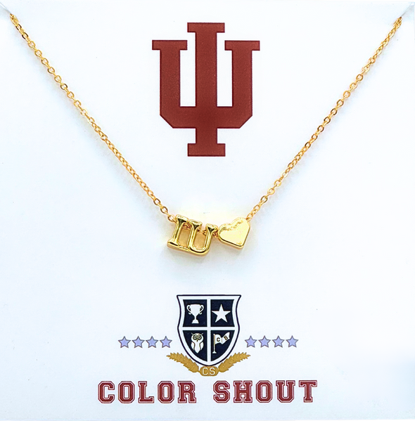 I Love College:  Initial Heart Necklace