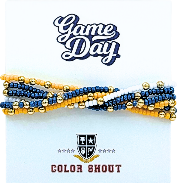 B201- Game Day Team Colors: Set of 6 Stretch Bracelets