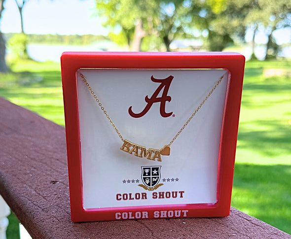 N202 - I Love Alabama:  BAMA Heart Necklace